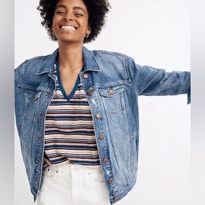 Madewell Oversized Jean Jacket in Wortham Wash XS